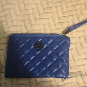 Badgley Mischka Royal Blue Quilted Wristlet